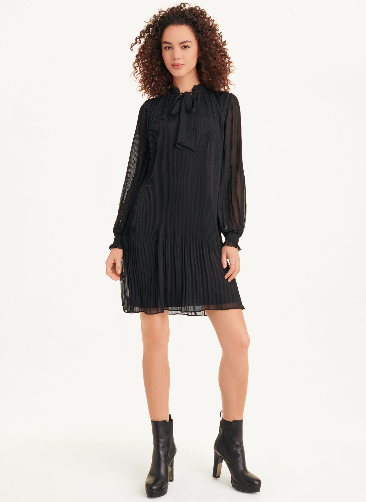 Pleated A Line Dress