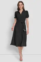 RUCHED SLEEVE POLO