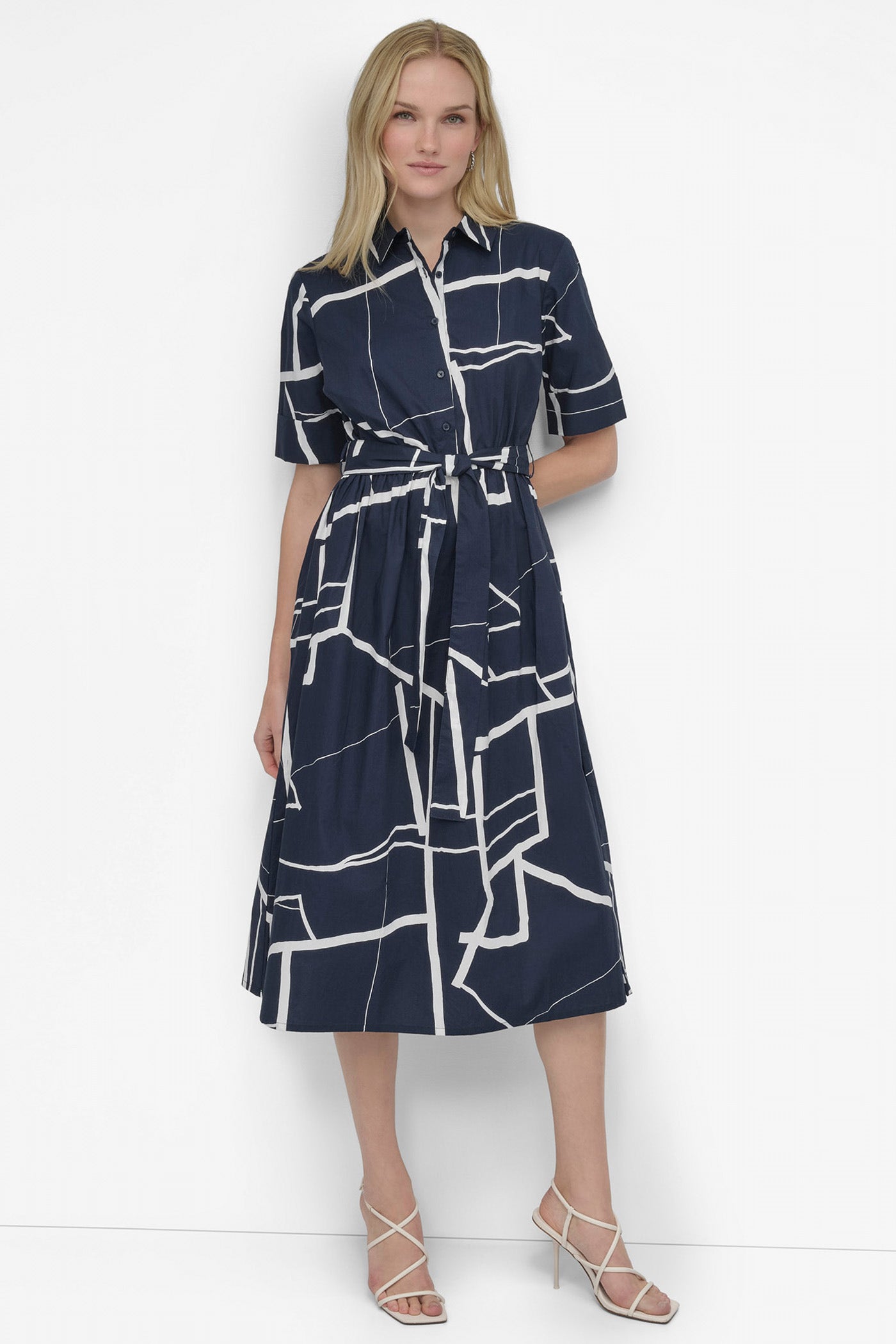COLLARED BUTTON DRESS