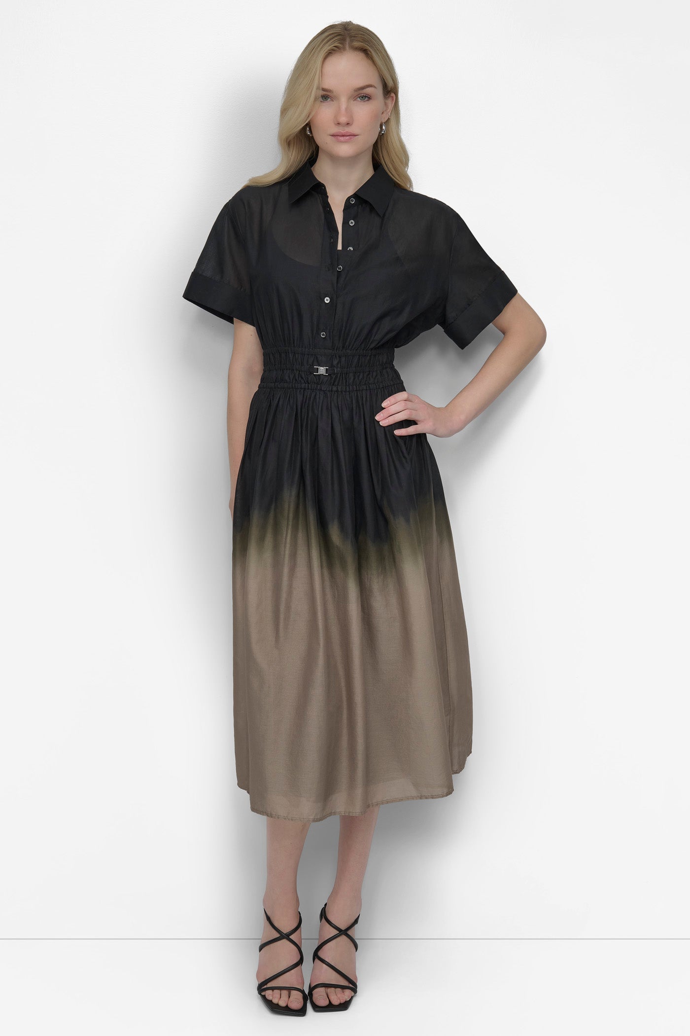 OMBRE SHIRT DRESS