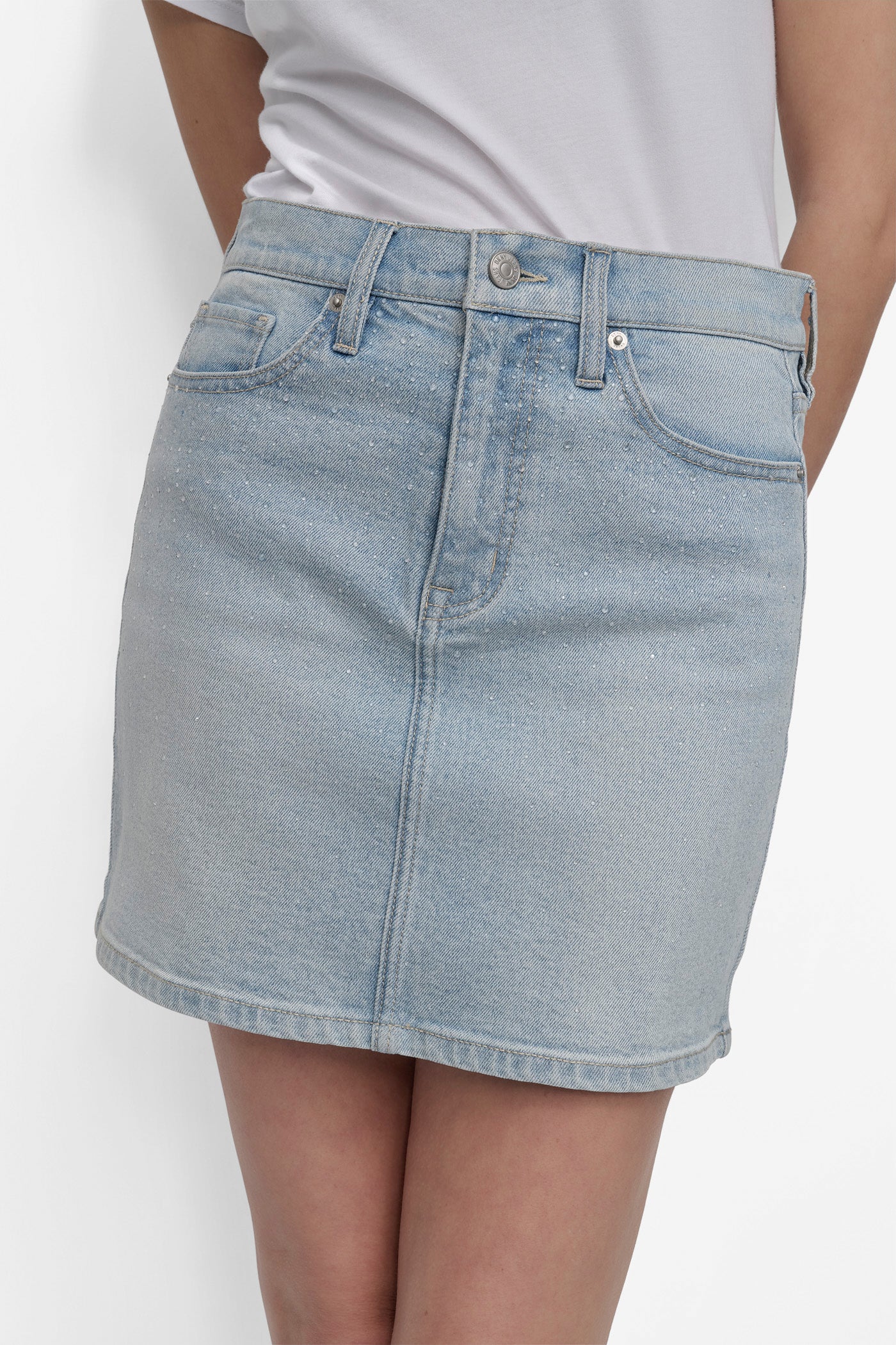 MINI SKIRT WITH RHINESTONE EMBELLISHMENT