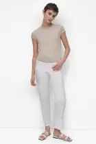 CAP SLEEVE CREW NECK KNIT(PEBBLE HEATHER,XXS)