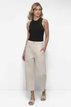 GARMENT DYED HIGH Rise Length UTILITY BARREL LEG