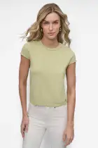 CAP SLEEVE CREW NECK KNIT