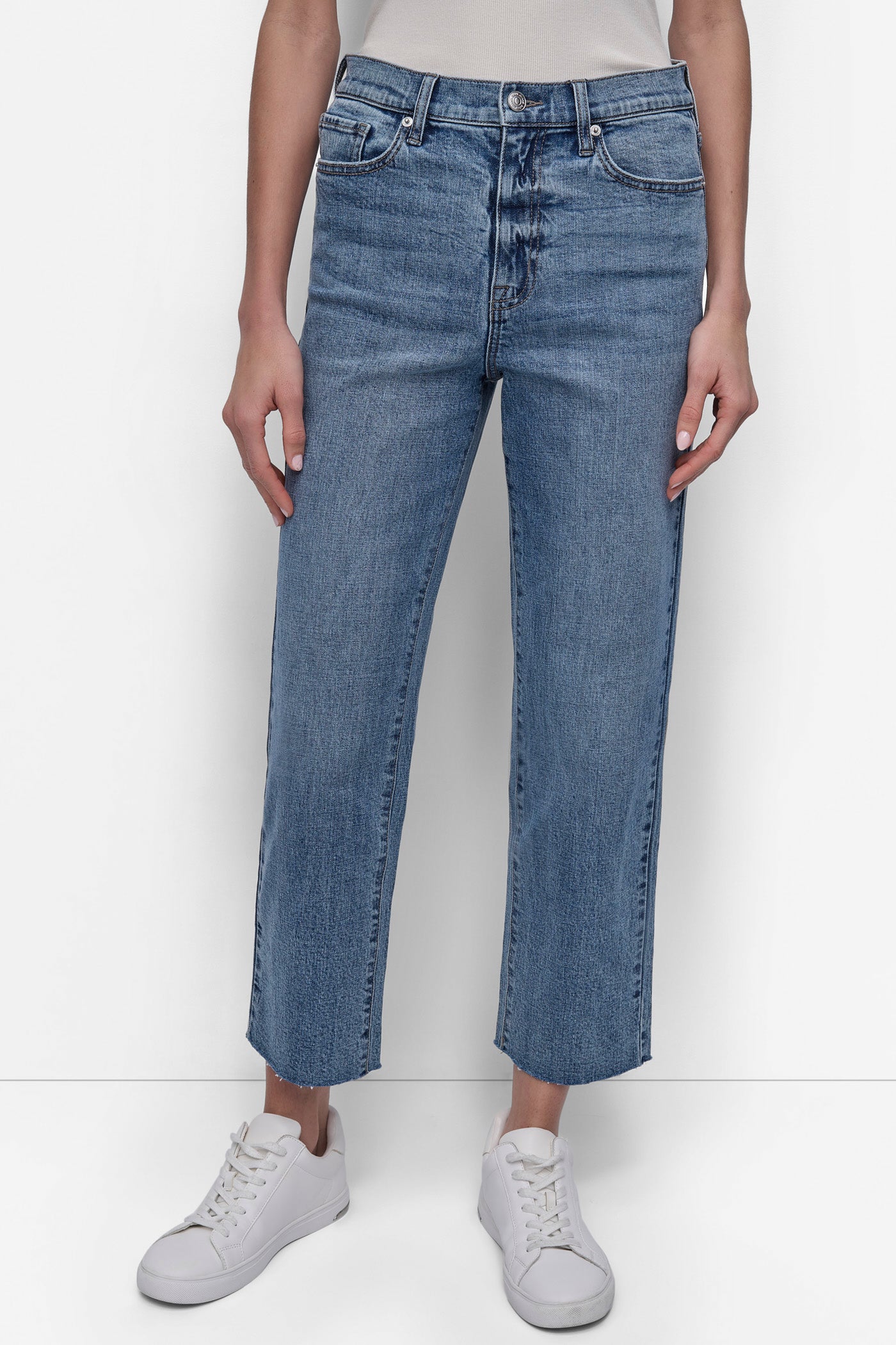 HIGH Rise Length CLASSIC STRAIGHT WITH RAW HEM