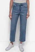HIGH Rise Length CLASSIC STRAIGHT WITH RAW HEM