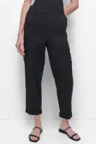 MIDRise Length CARGO PANTS WITH ELASTICATED