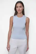 SIDE LOGO TRIM RIB SLEEVELESS