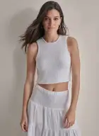 CROPPED SMOCKED TANK
