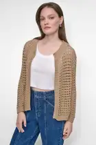 OPEN STITCH DROP SHOULDER CARDIGAN