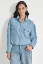 CROPPED BUTTON FRONT SHIRT