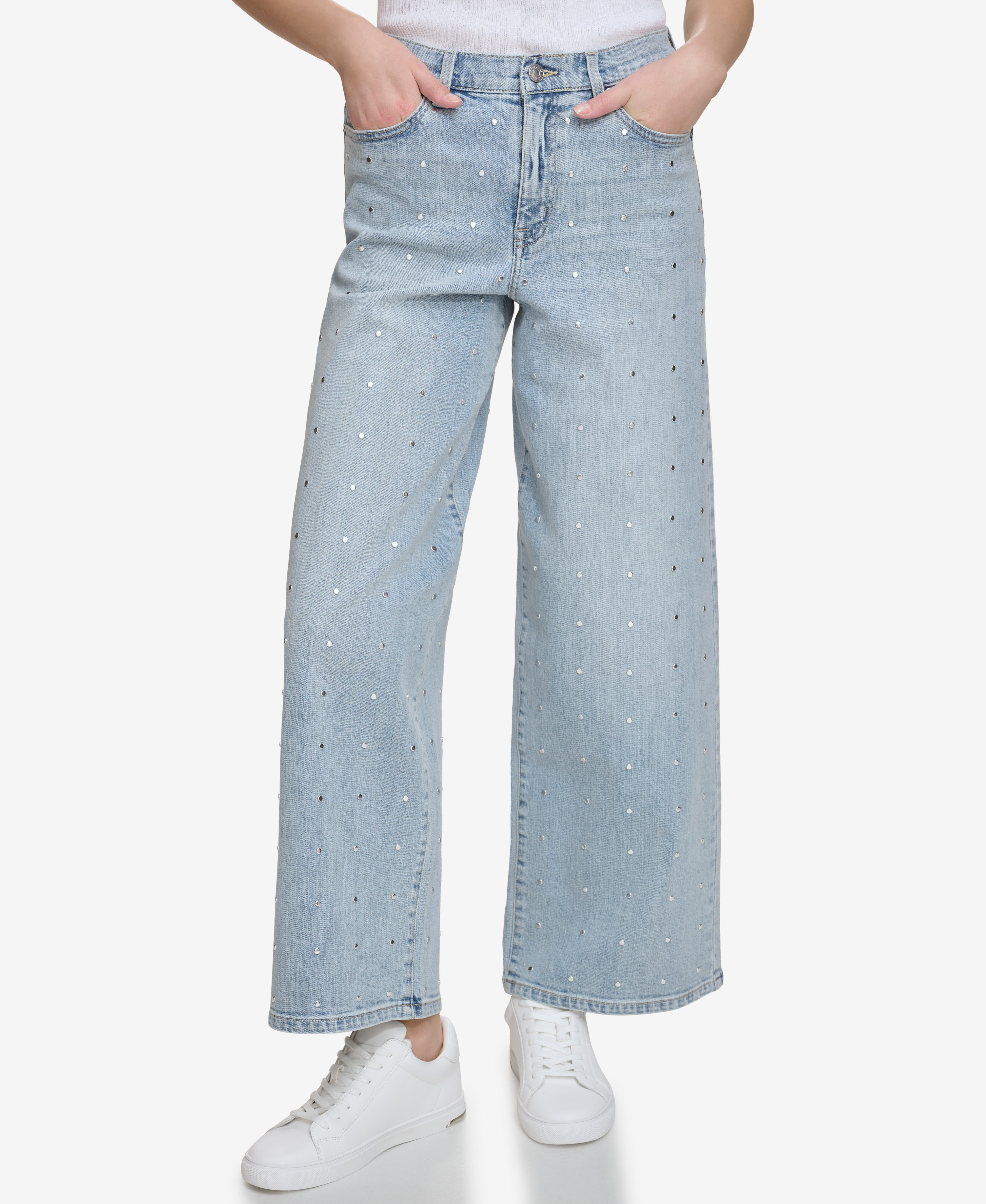 HIGH Rise Length WIDE LEG WITH STUDS