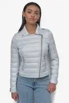 MOTO STYLE LIGHT WEIGHT PUFFER JACKET