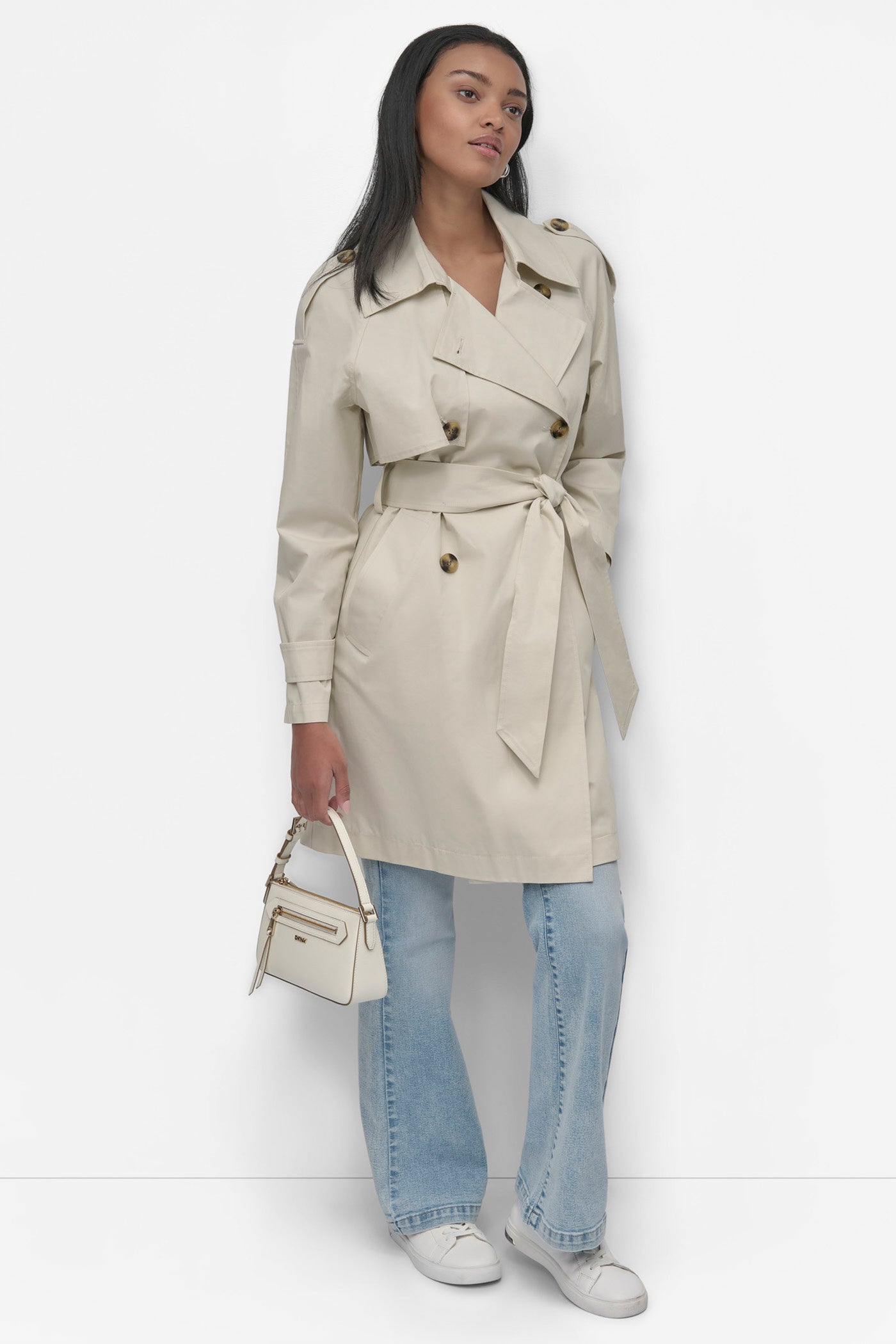 RAGLAN SLEEVE DOUBLE BREASTED TRENCH COAT
