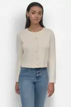 LONG SLEEVE CREW NECK CARDIGAN