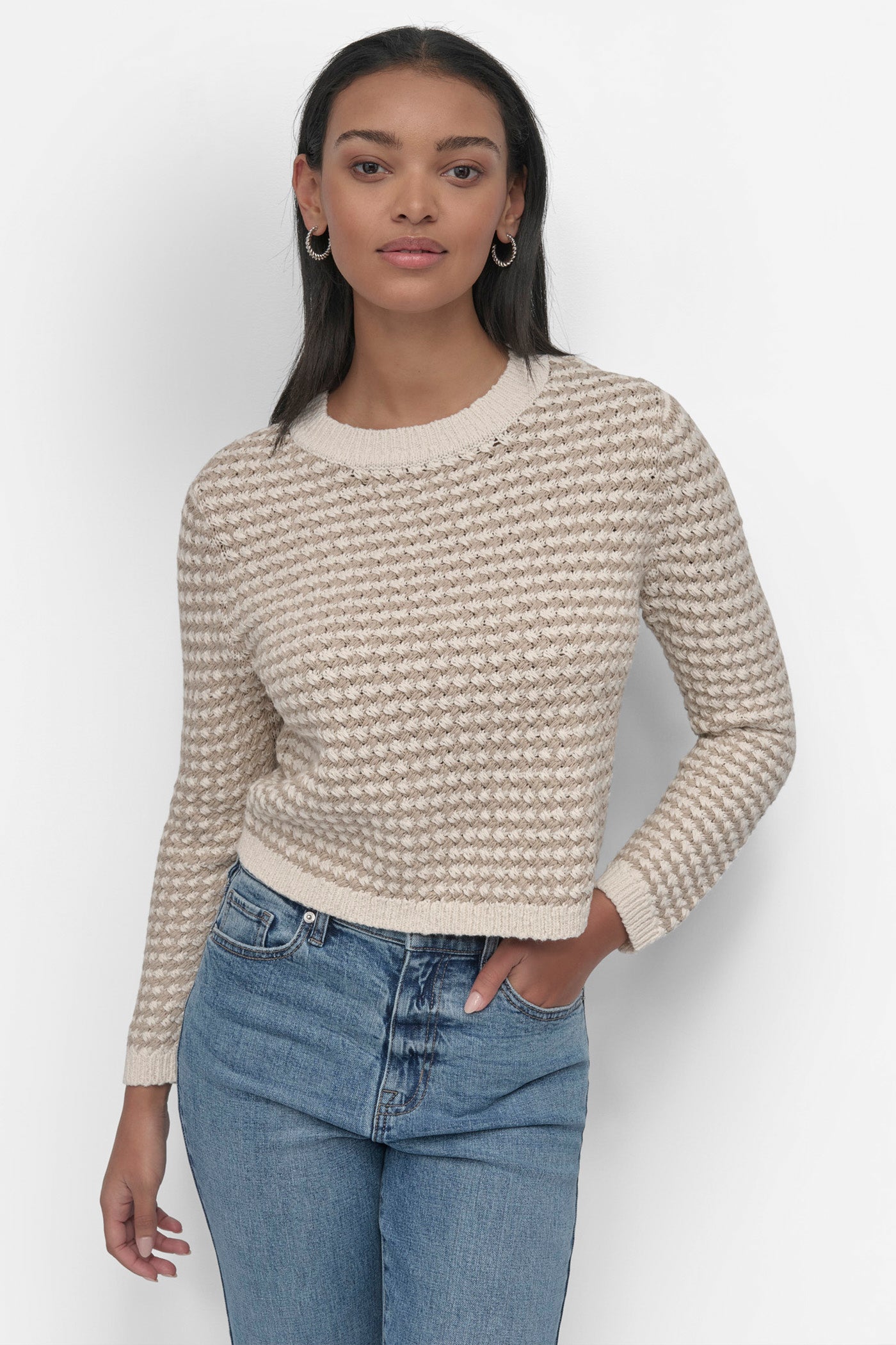 CREW NECK CHUNKY STITCH TOP