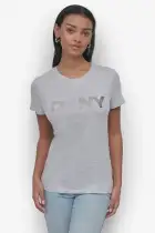 DKNY MIXED EMBELLISHMENTS LOGO DNA TEE