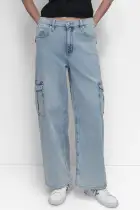 HIGH Rise Length WIDE LEG CARGO
