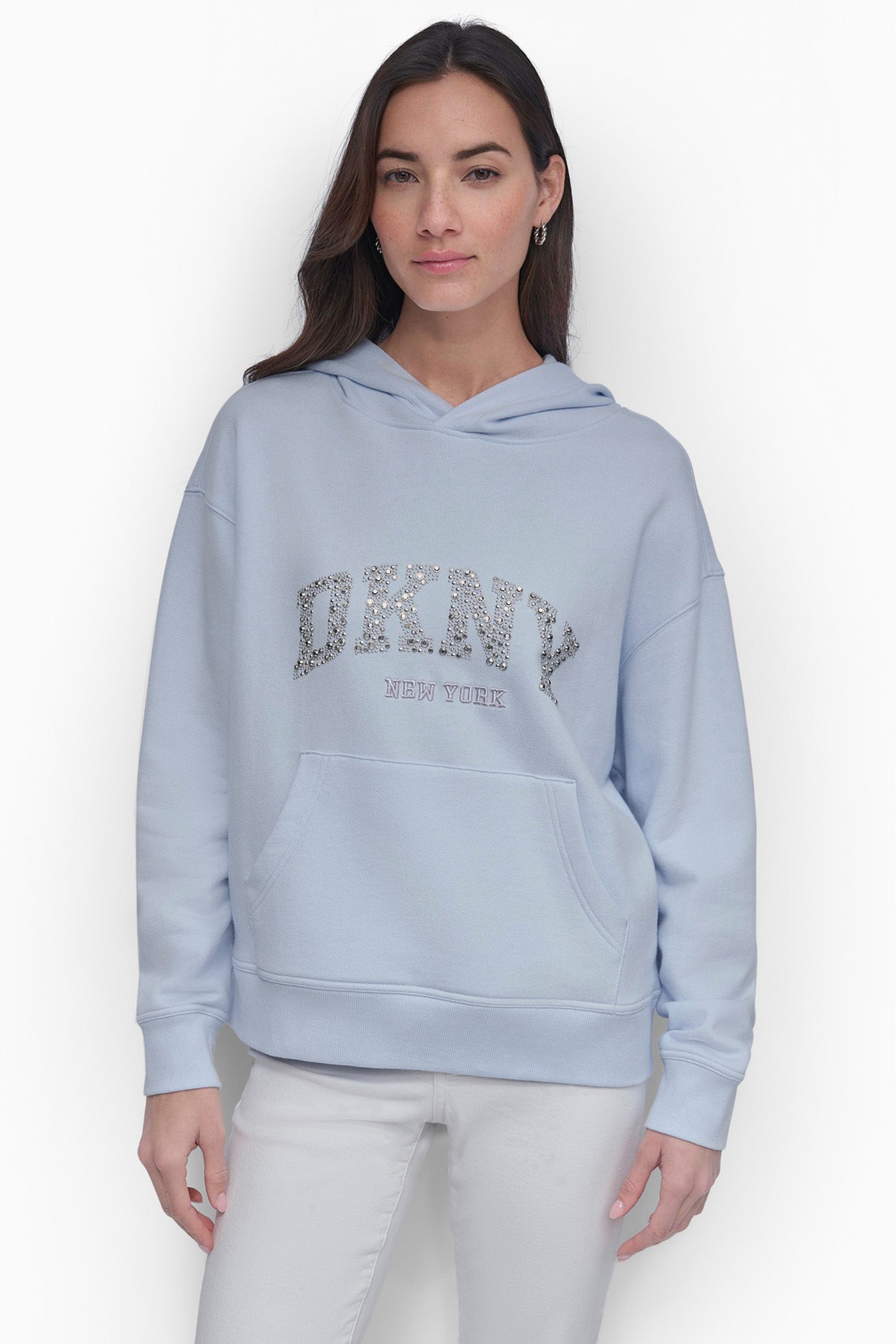DKNY ARCHED DOME STUD SWEATSHIRT