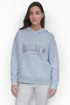 DKNY ARCHED DOME STUD SWEATSHIRT
