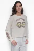 MULTI COLOR RHINESTONE LOGO LONG TEE