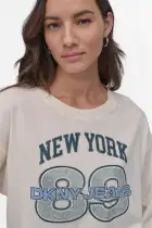89 MULTI COLOR RHINESTONE LOGO LONG SLEEVE TEE(EGGNOGG/MINERAL BLUE,XXS)