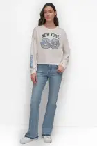 89 MULTI COLOR RHINESTONE LOGO LONG SLEEVE TEE(EGGNOGG/MINERAL BLUE,XXS)
