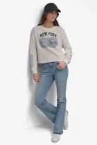 89 MULTI COLOR RHINESTONE LOGO LONG SLEEVE TEE(EGGNOGG/MINERAL BLUE,XXS)