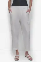 MIDRise Length CARGO PANTS WITH ELASTICATED