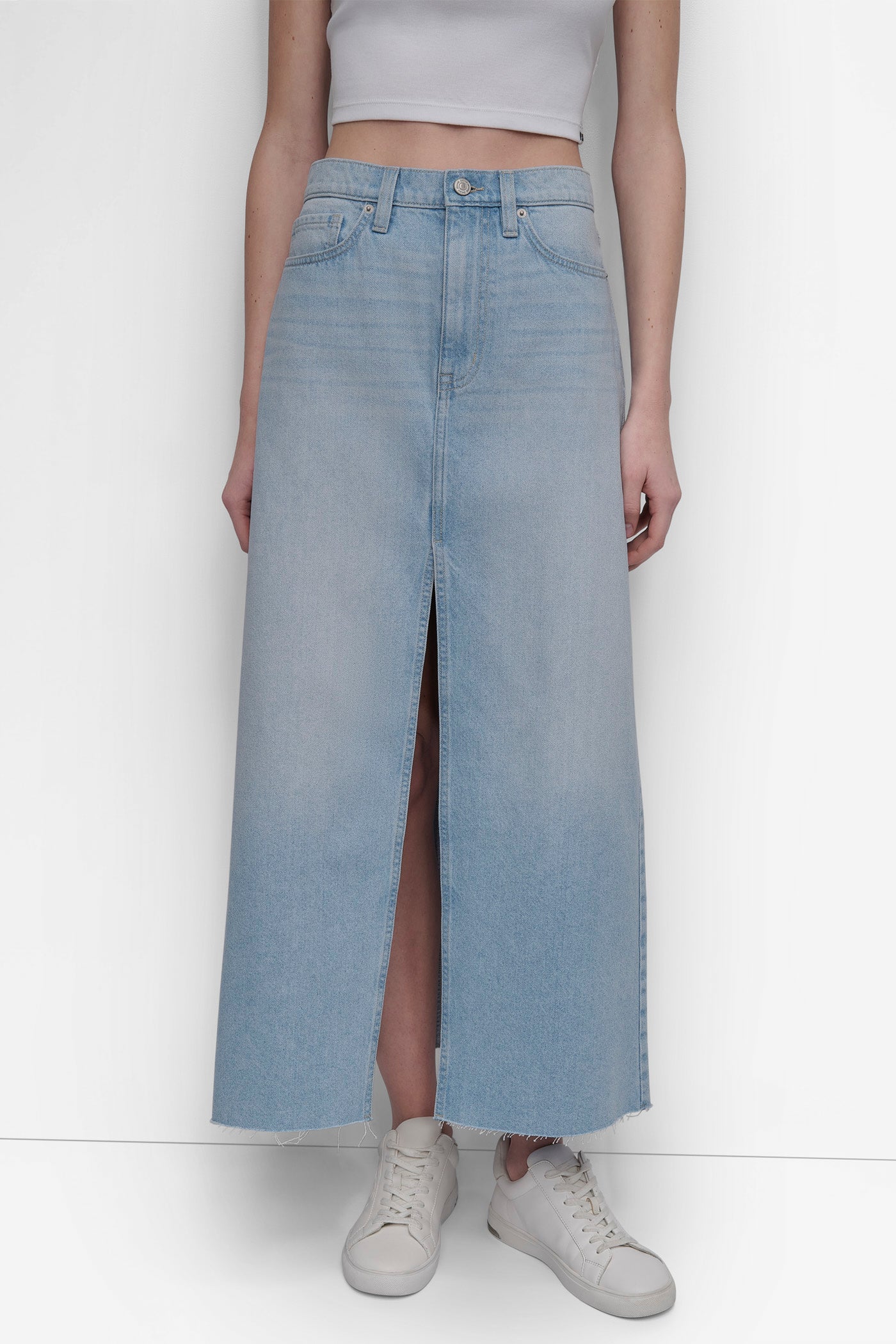 HIGH RISE A-LINE MAXI SKIRT