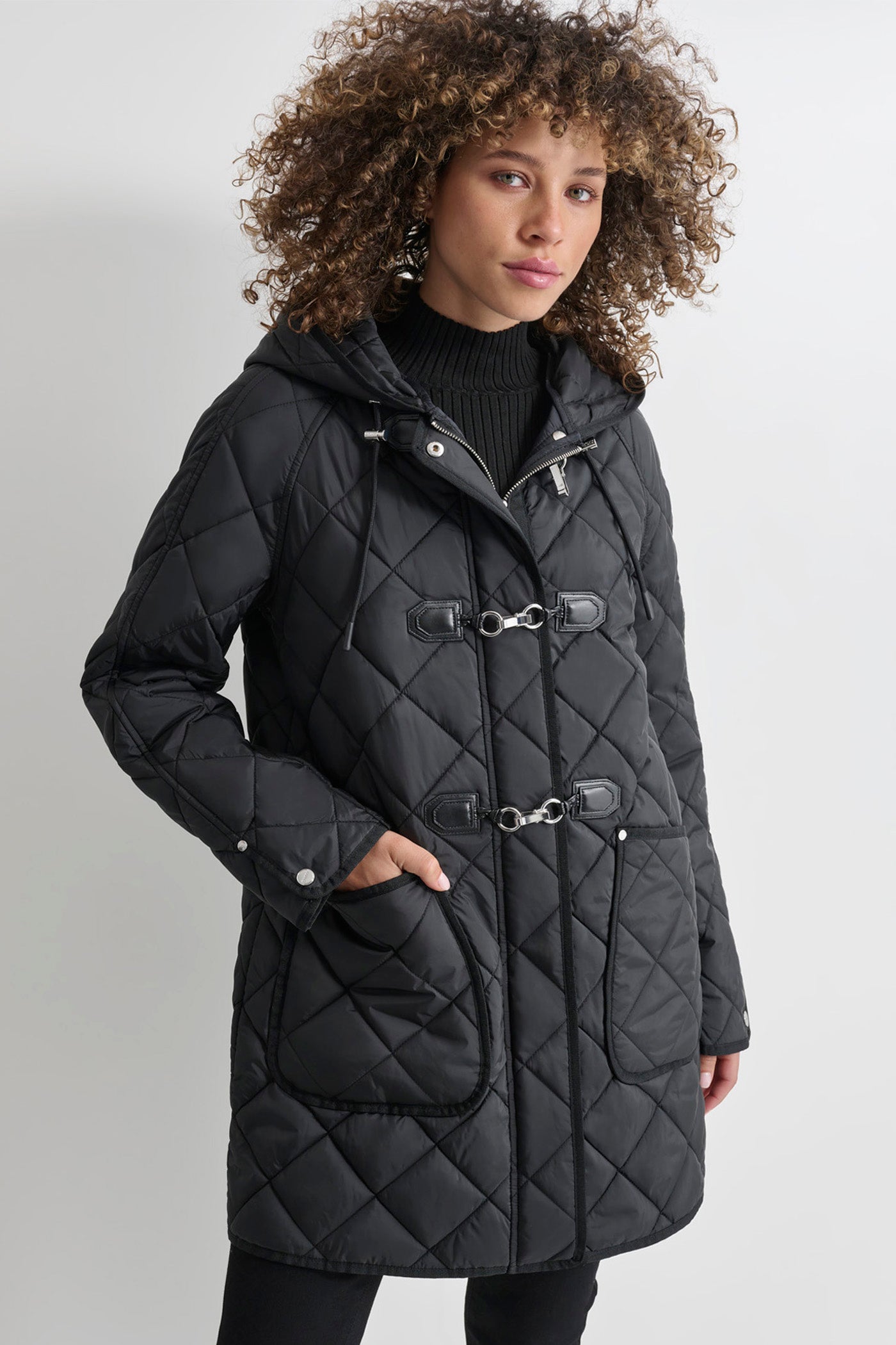 QUILTED COAT WITH TOGGLE