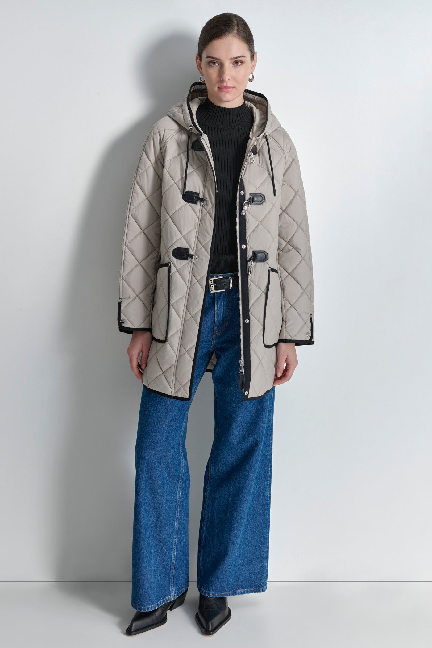QUILTED COAT WITH TOGGLE