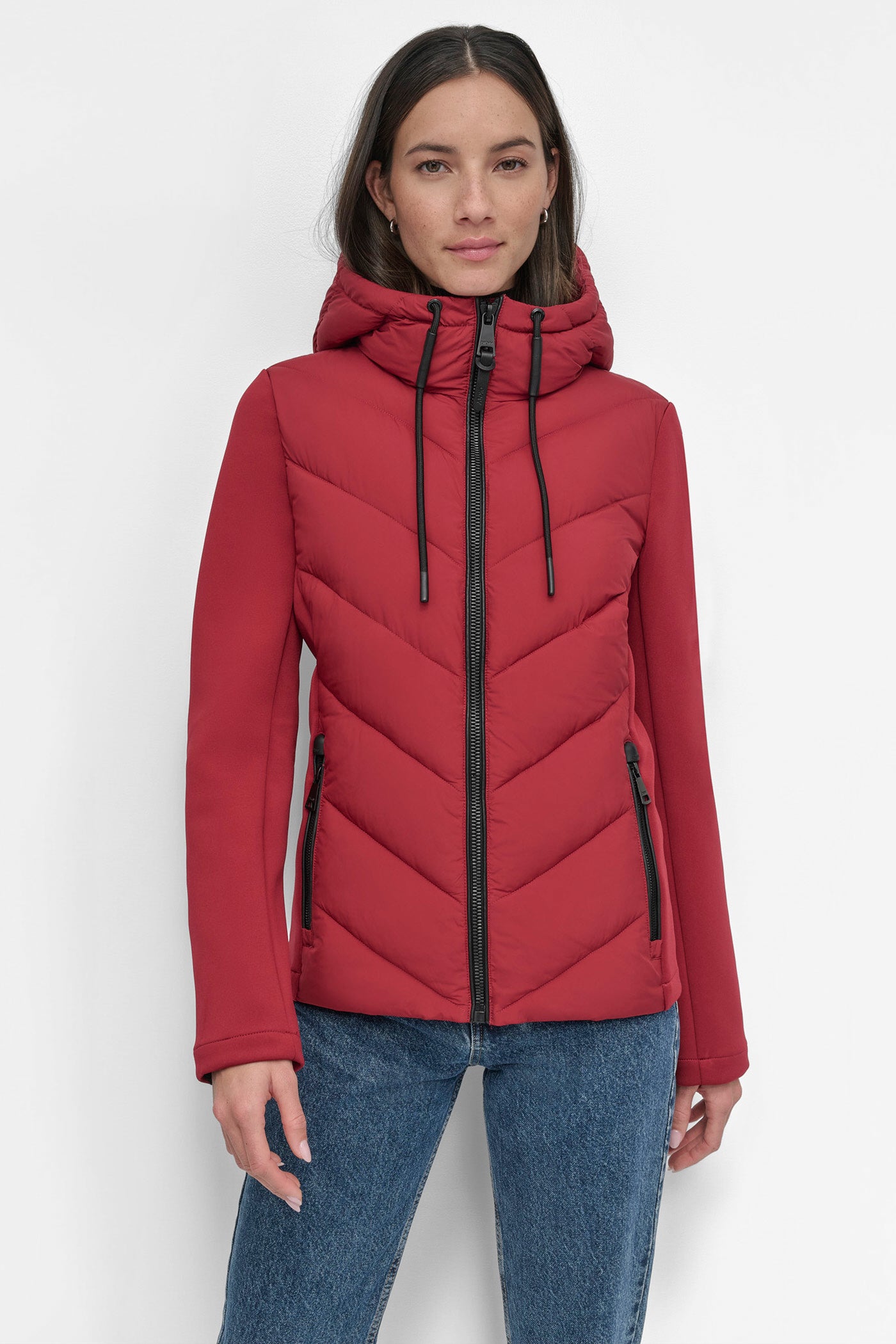 MIXED MEDIA LIGHT WEIGHT PUFFER