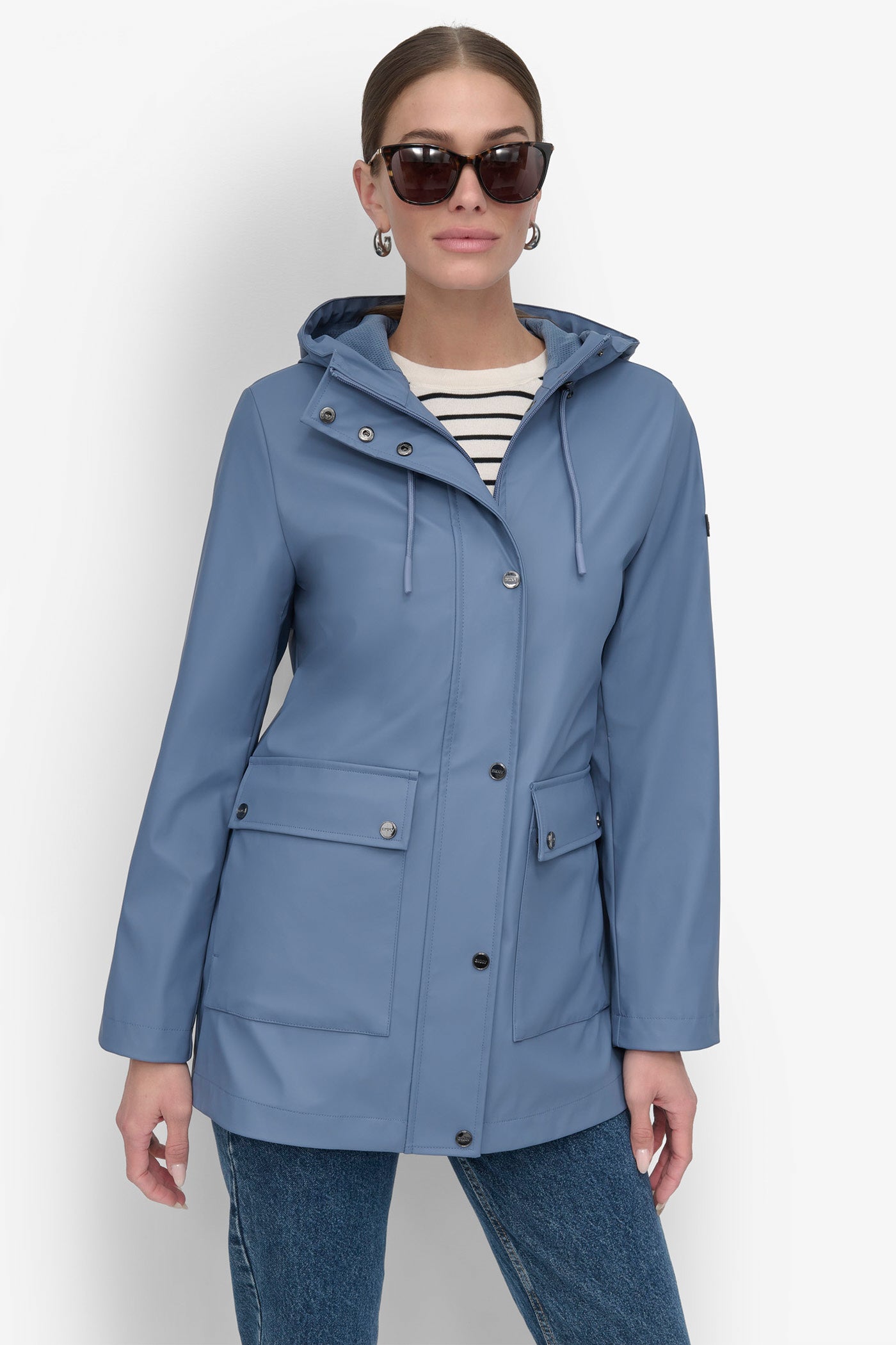 BUTTON UP RAIN COAT