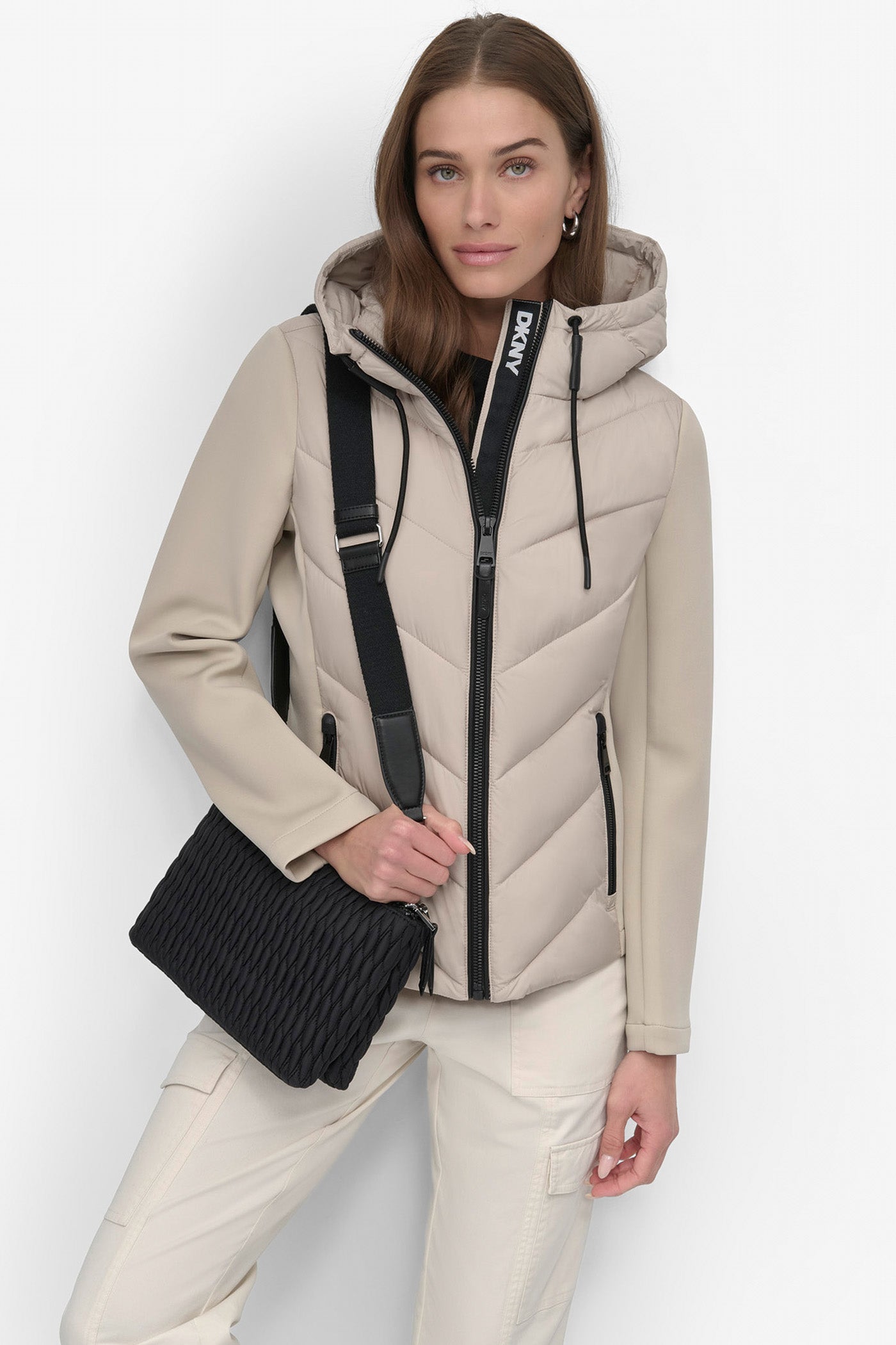 MIXED MEDIA LIGHT WEIGHT PUFFER