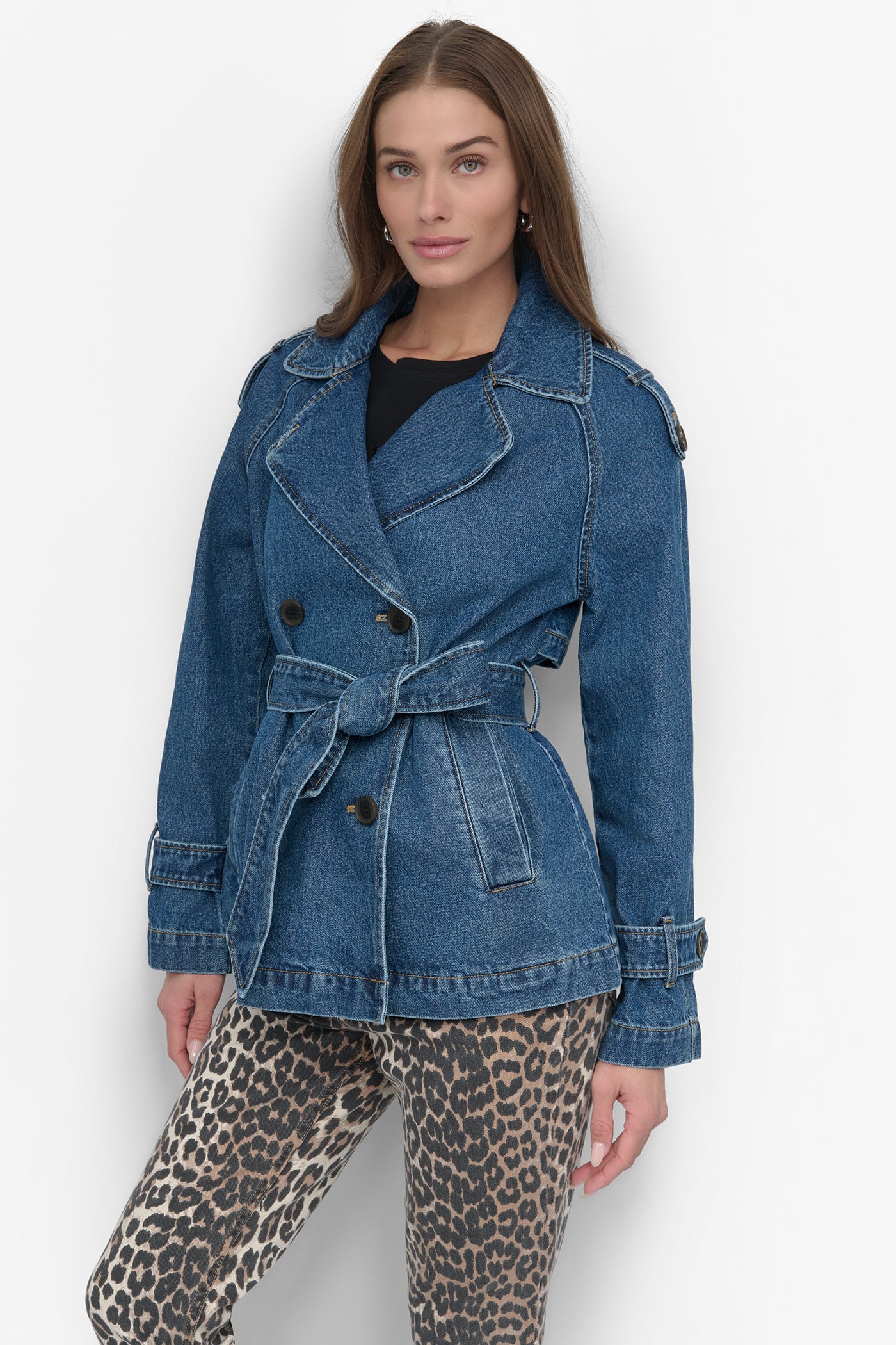 SHORT DENIM TRENCH