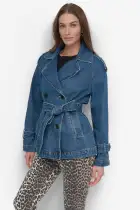 SHORT DENIM TRENCH