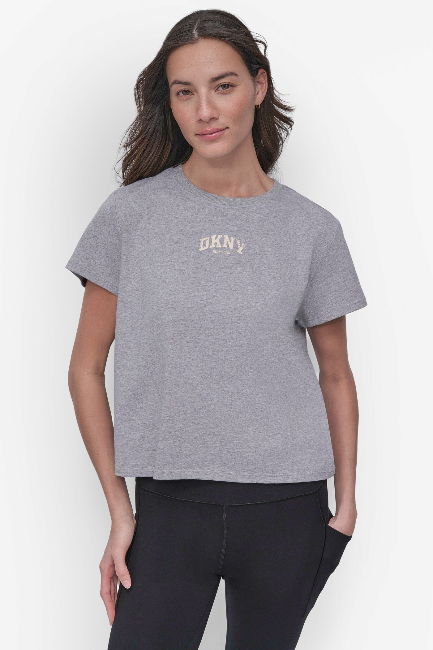 DISTRESSED VARSITY LOGO MEET & GREET TEE
