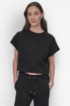 LOGO SHORT SLEEVE CROPPED PULLOVER