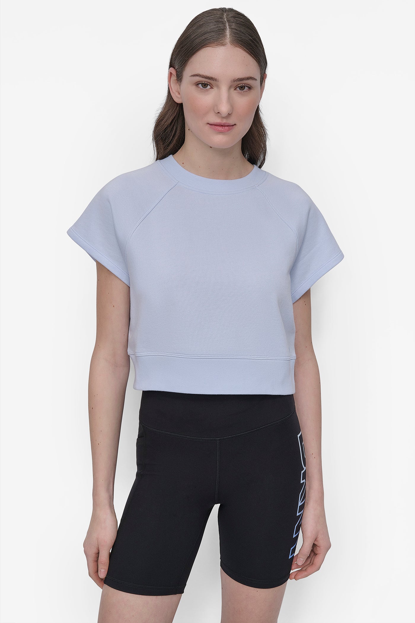 LOGO SHORT SLEEVE CROPPED PULLOVER