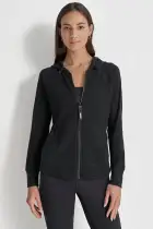 MINI SLUB WAFFLE FULL ZIP HOODIE