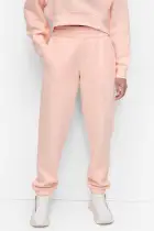 STACKED VELVET PLUSH EMBROIDERY LOGO JOGGER