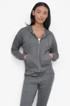 SPACEDYE FULL ZIP HOODIE WITH POCKETS