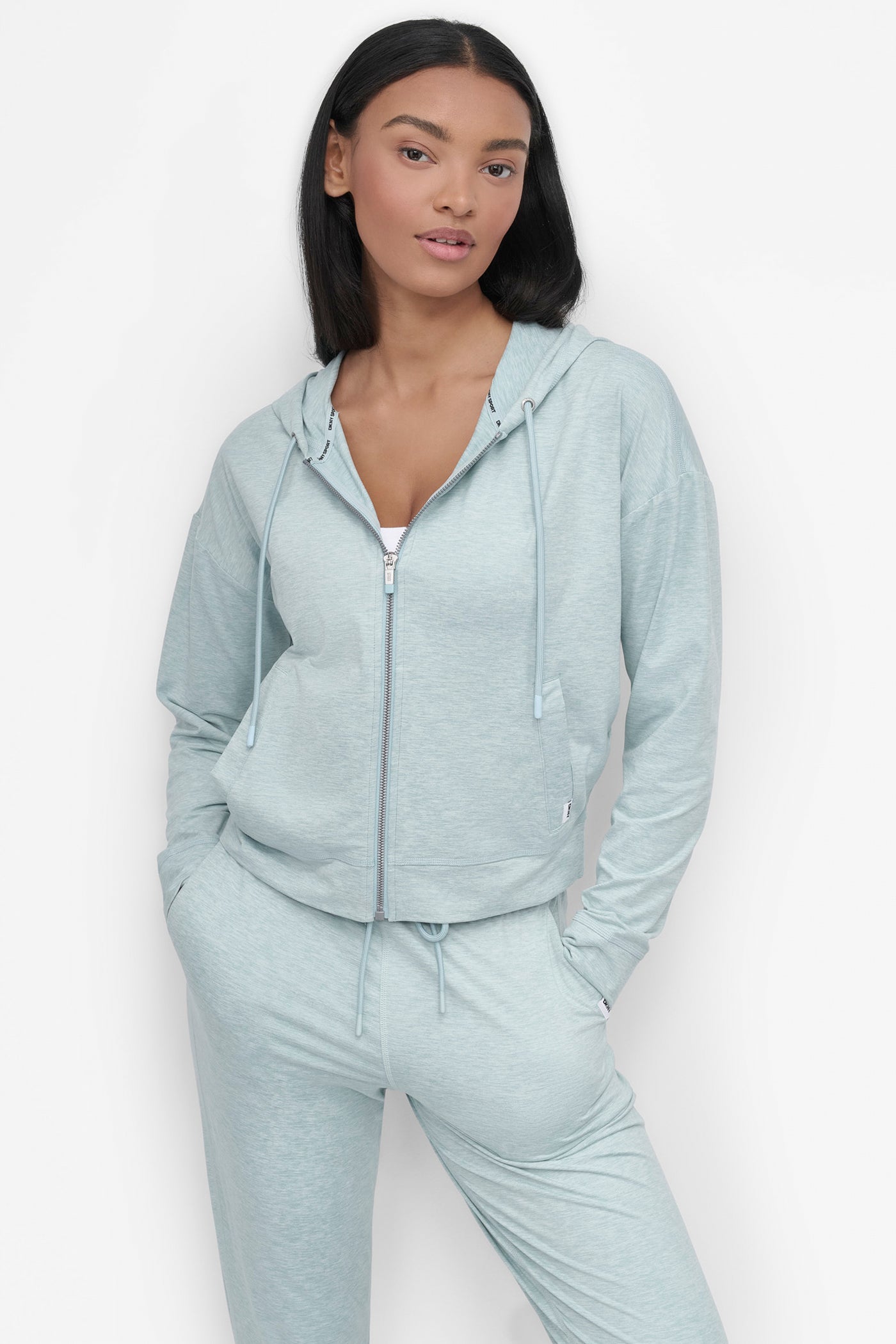 SPACEDYE FULL ZIP HOODIE WITH POCKETS