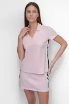 SHORT SLEEVE POLO WITH VARSITY STRIPE TAPING