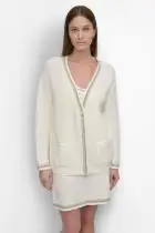 COURT CARDIGAN WITH LOGO PATCH AND POCKETS