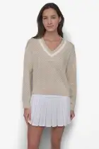 SPORT MESH V-NECK SWEATER
