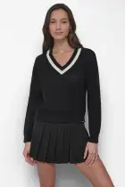 SPORT MESH V-NECK SWEATER