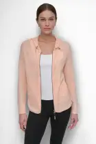 MINI SLUB WAFFLE FULL ZIP HOODIE