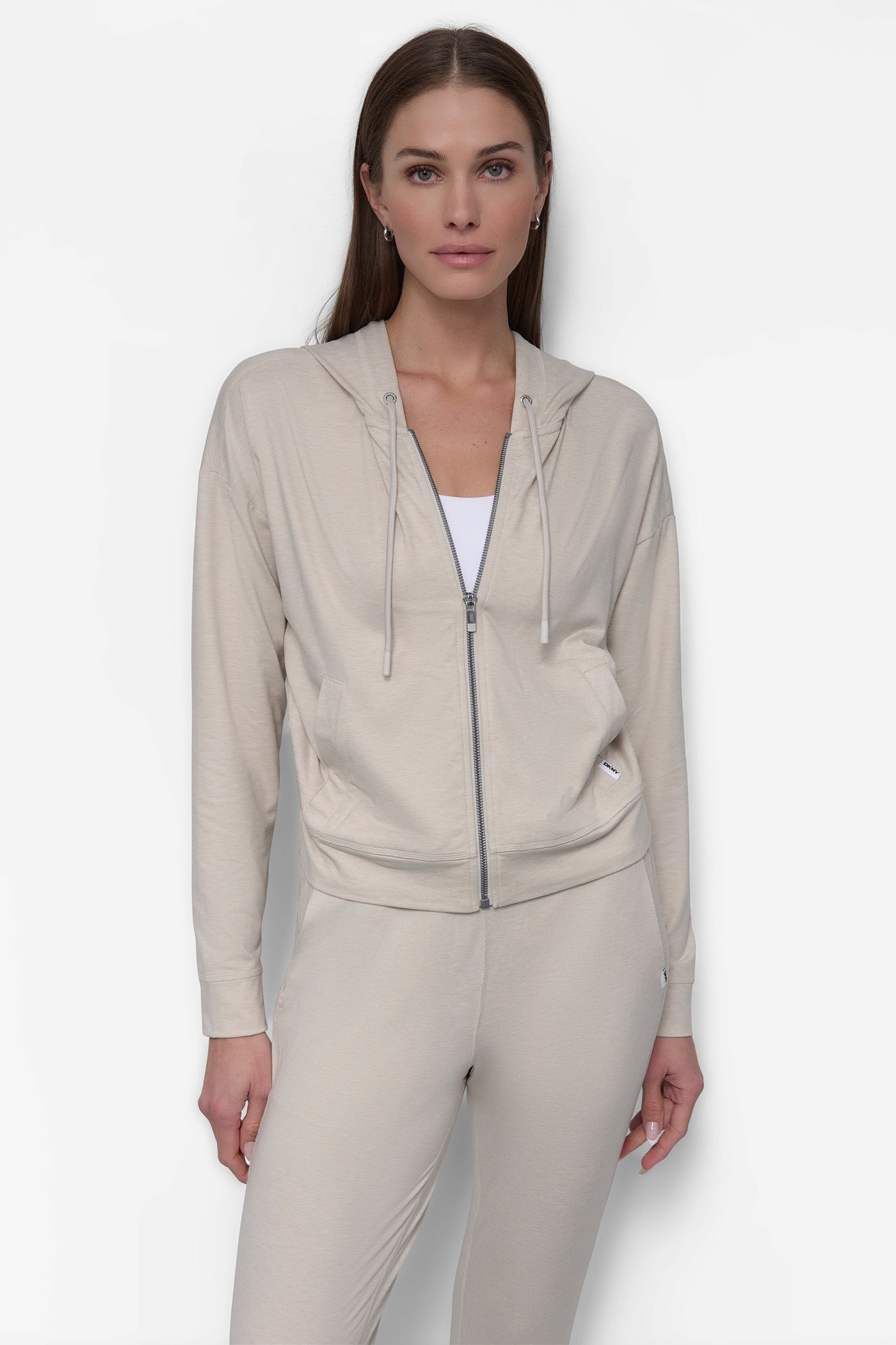 SPACEDYE FULL ZIP HOODIE WITH POCKETS
